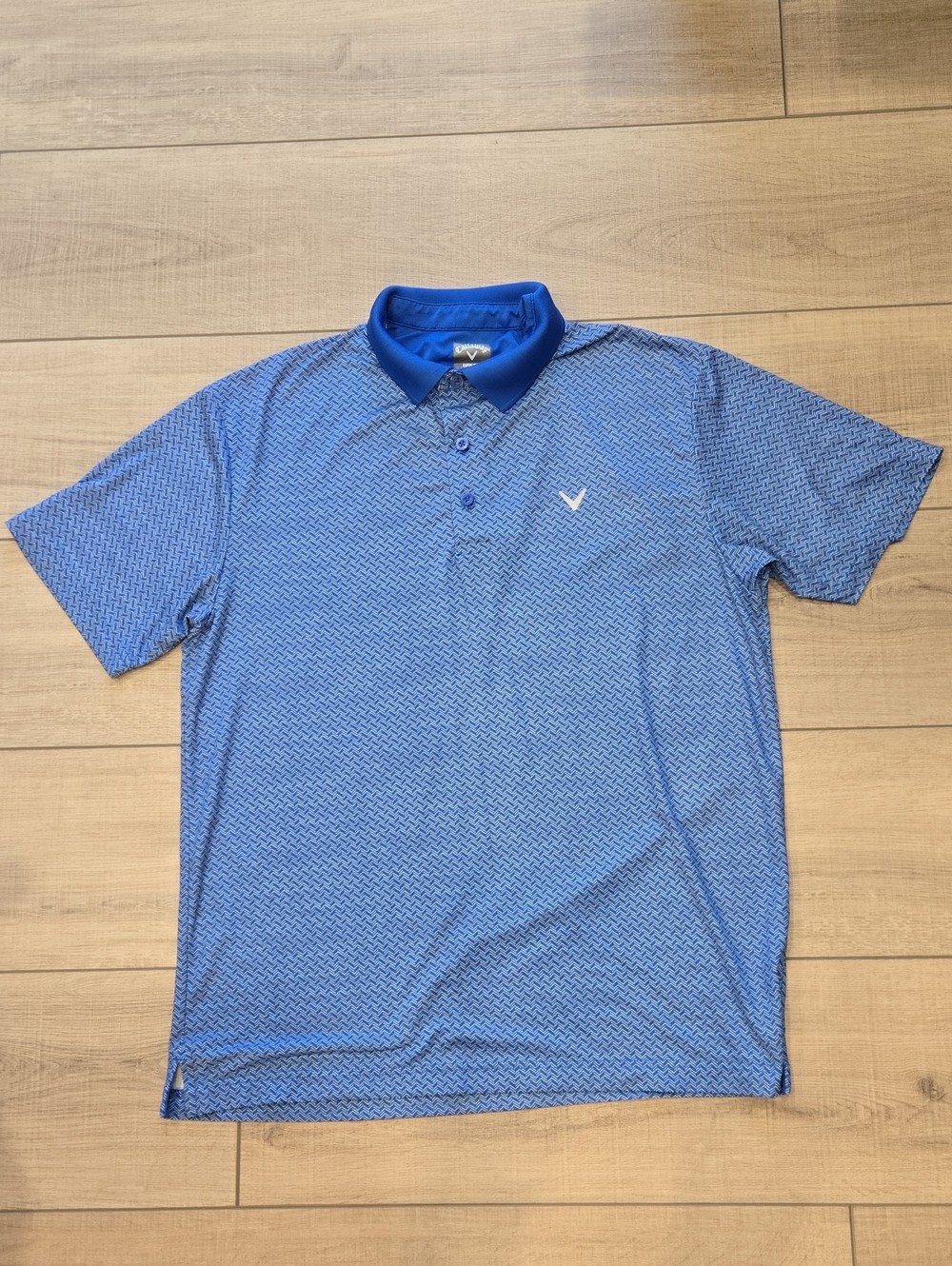 Callaway Men's Royal Blue Patterned Performance Polo